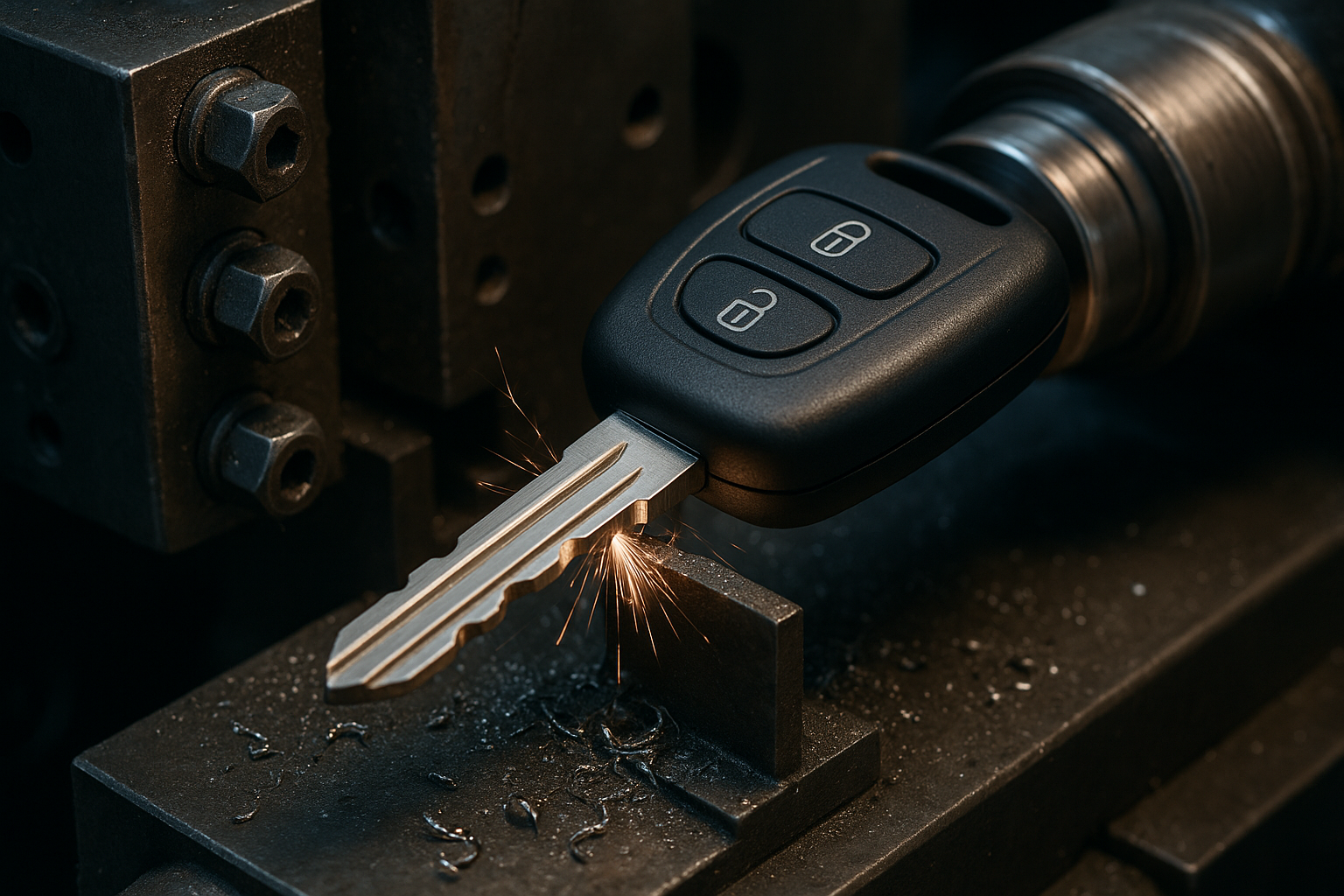 Usiner une clé de voiture